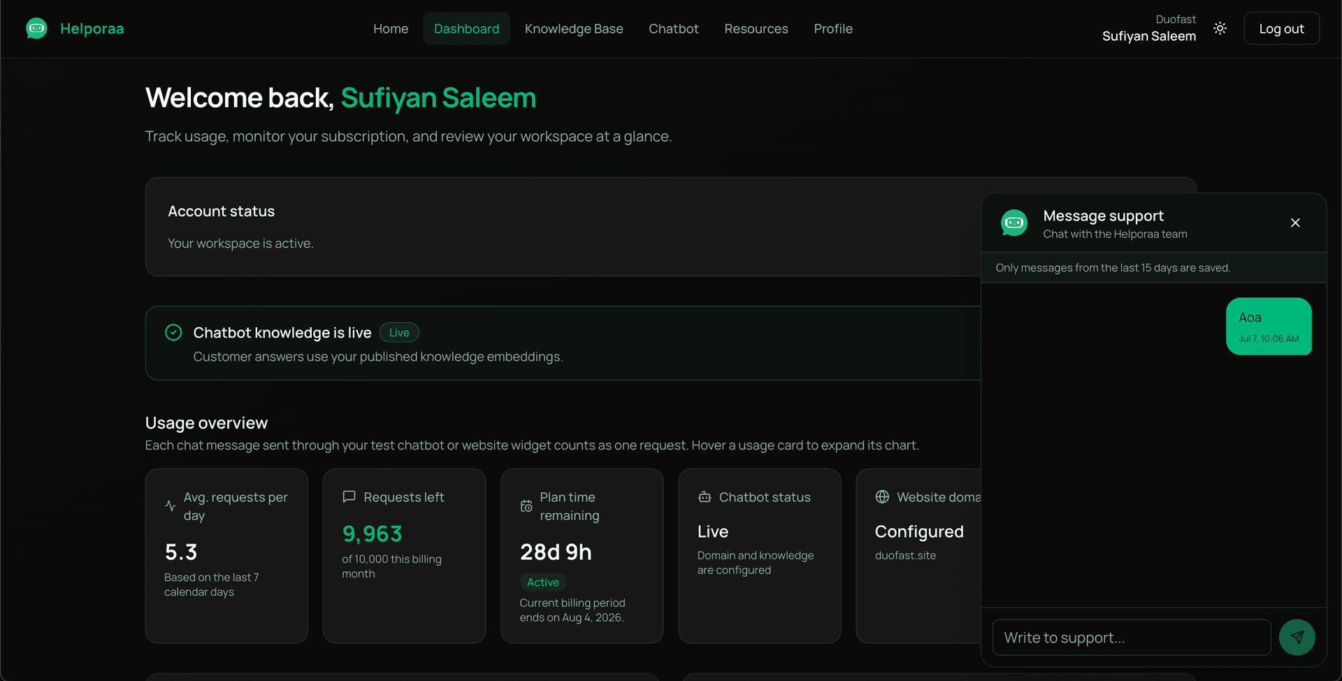 Helporaa website preview
